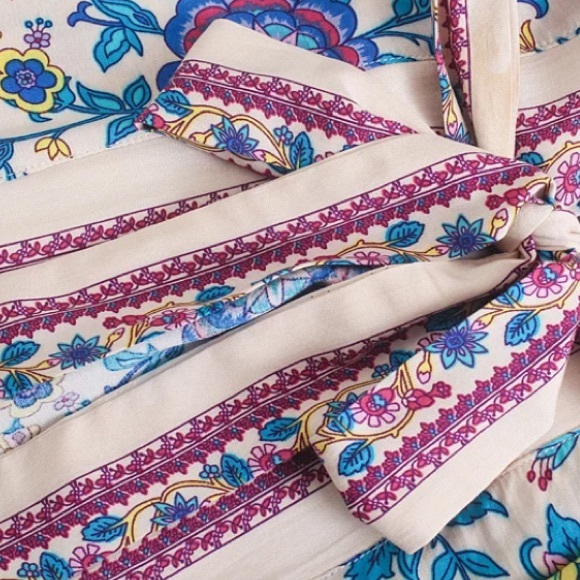 SOLD OUT Colorful Floral Peacock Bohemian Kimono Duster - Picture 8 of 13